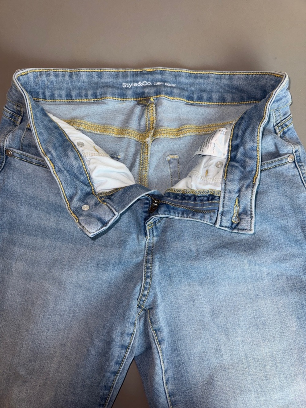 Style & Co. Light Blue Skinny Jeans Size 6P - Picture 3 of 11